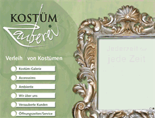 Tablet Screenshot of kostuem-zauberei.de
